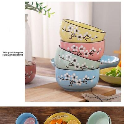 BỘ BÁT ĐŨA BĂNG MAI 4 MÀU